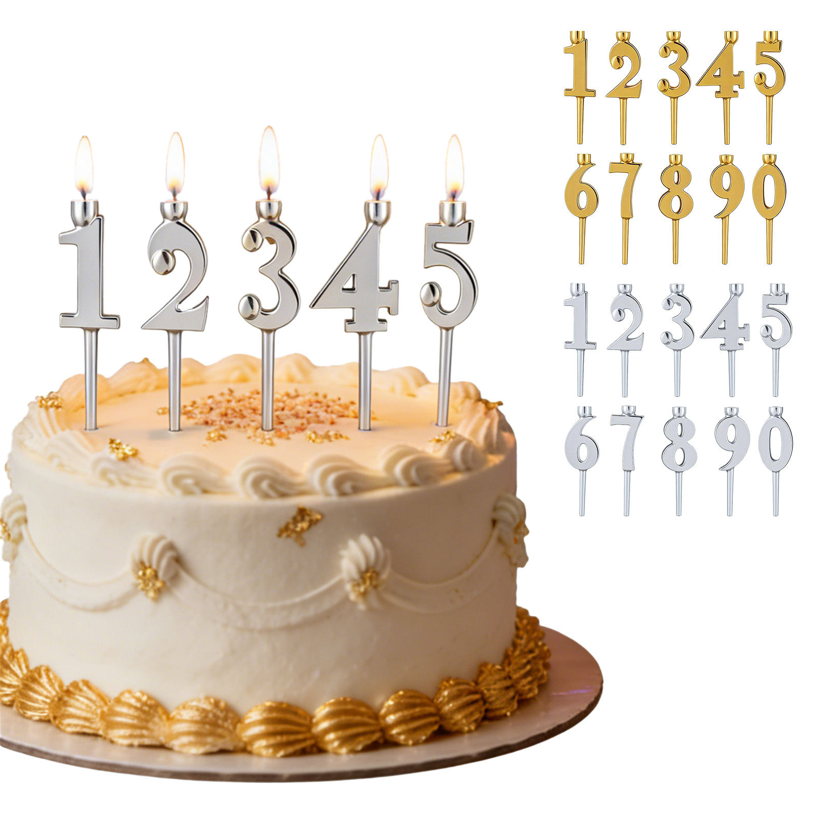 Candle Holder Set - مجموعة حاملات شموع بأرقام من 0