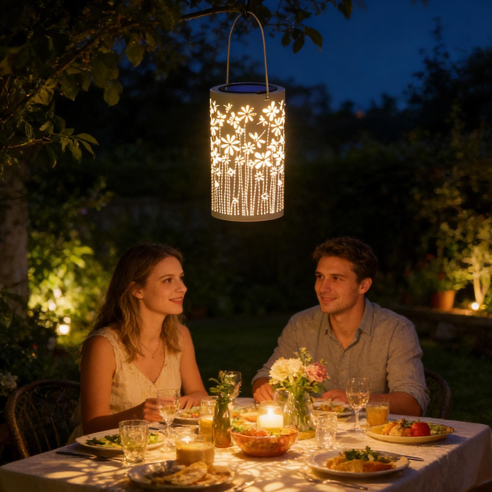 Yard Lighting Decor - فوانيس خارجية للشرفة، مصابيح زهور مقاومة