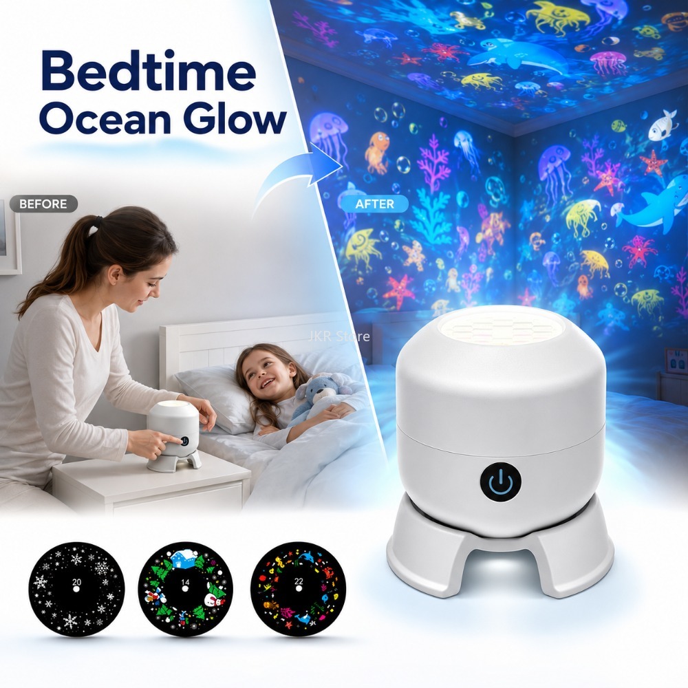 Ambient Lighting Decor For Room - مصباح ليلي LED دوار 360 درجة