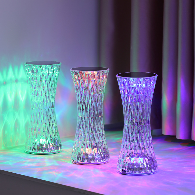 Decor Lighting Table Lamps - مصابيح طاولة جانبية كريستالية، إضاءة ليلية