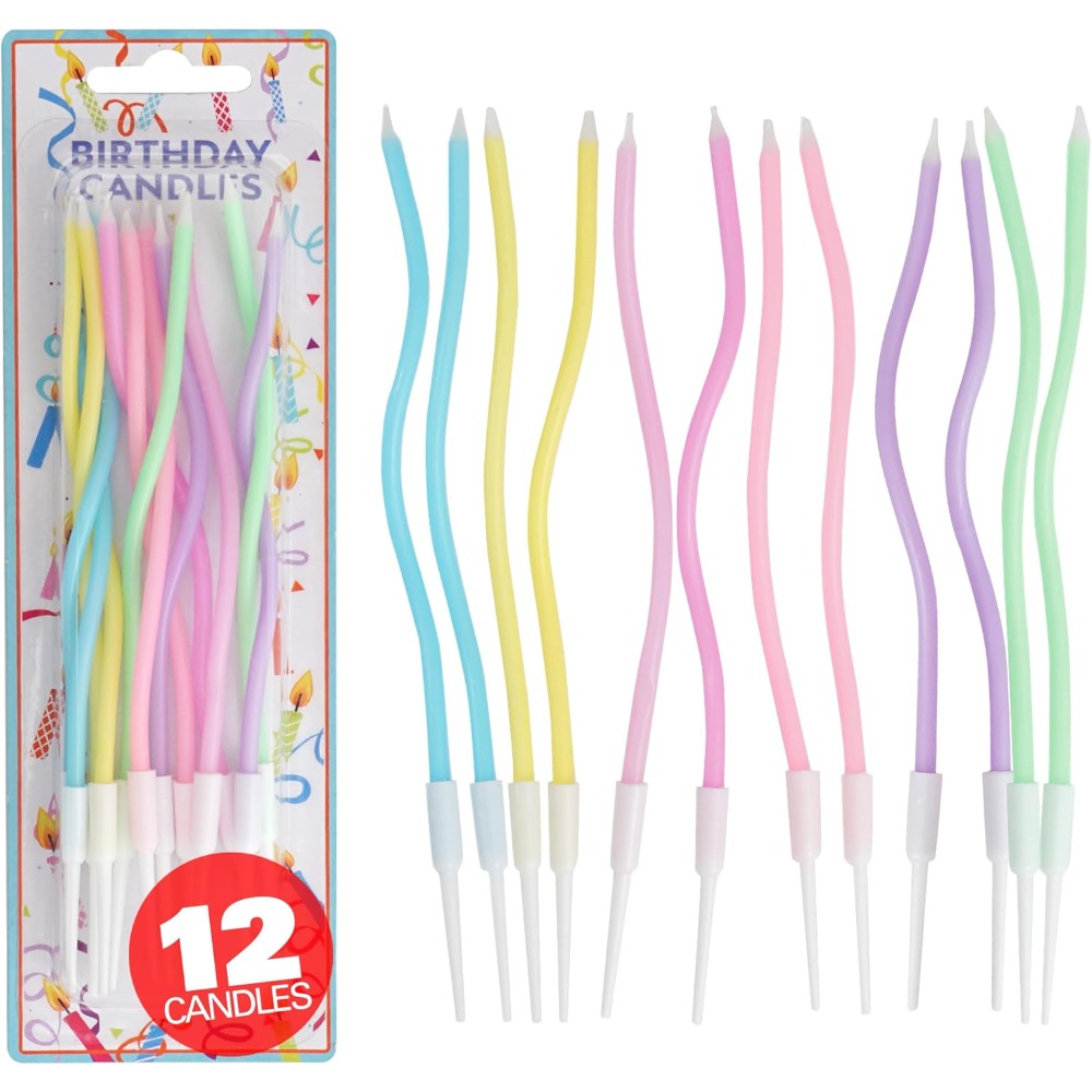 Candle Holder Set - مجموعة شموع عيد ميلاد حلزونية قوس