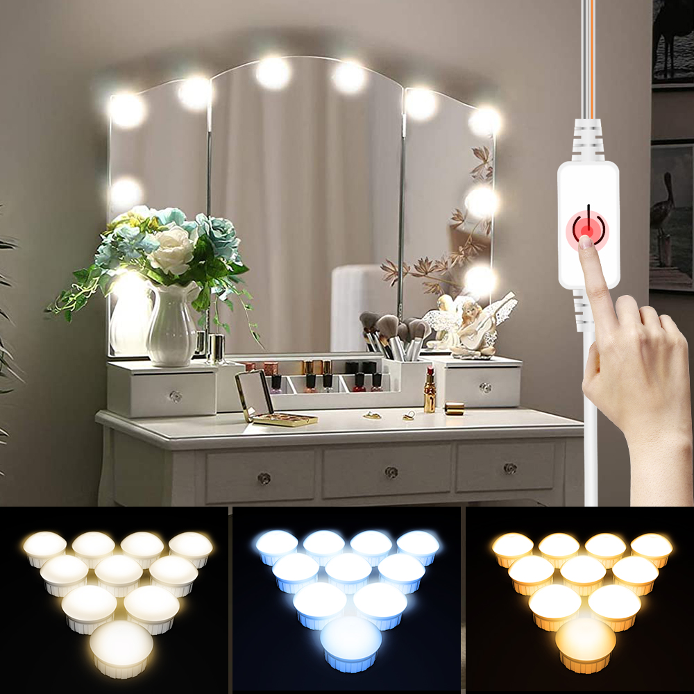 Decor Lighting Table Lamps - إضاءة مرآة LED بمنفذ USB لطاولة
