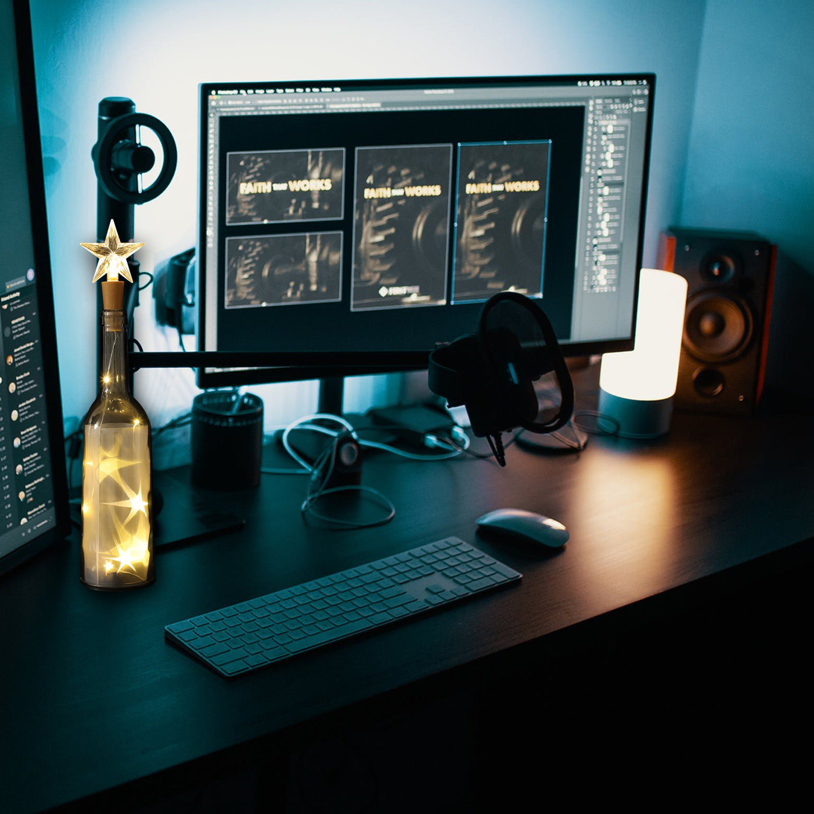 Decor Lighting Cork - مجموعة من 2 قطعة مصابيح LED