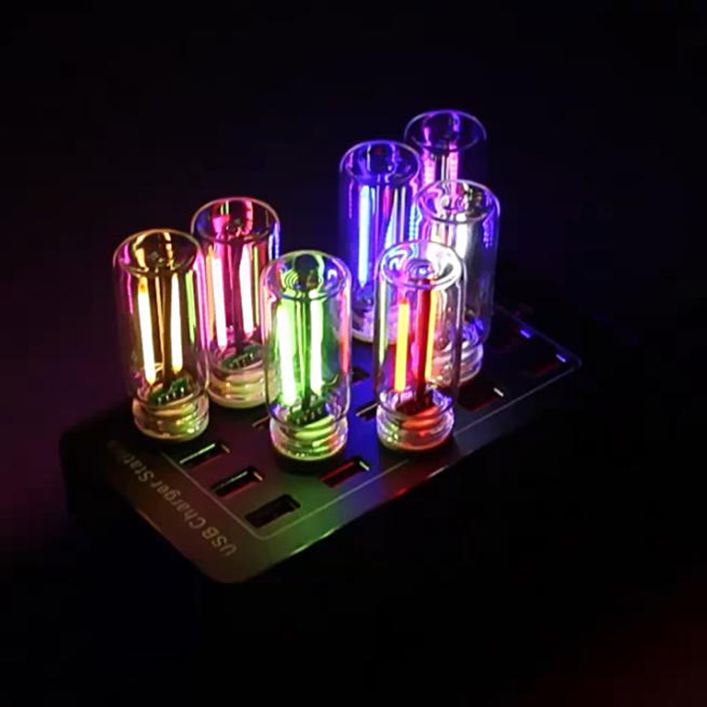 Ambient Lighting Decor For Room - مصباح LED زجاجي بخيوط فتيلة يعمل