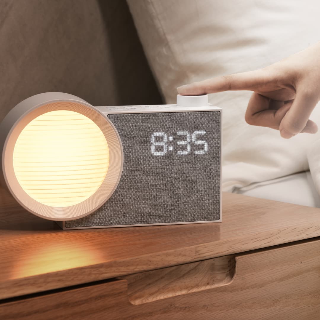 Ambient Lighting Decor For Room - ساعة منبه WILIT مع إضاءة ليلية