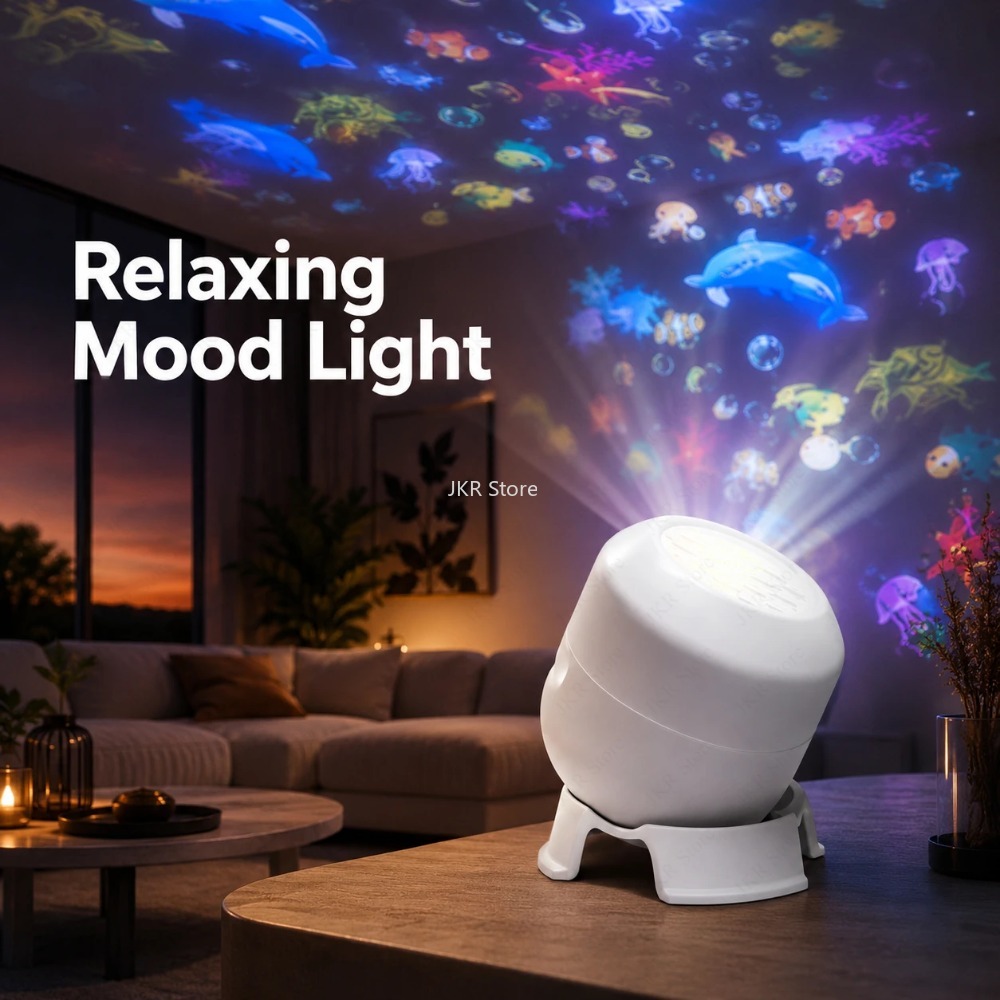 مصباح ليلي LED دوار 360 درجة ب - مراجعة Ambient Lighting Decor For Room وسعره