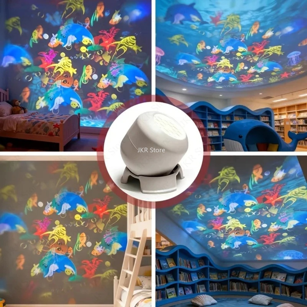 مصباح ليلي LED دوار 360 درجة ب - مراجعة Ambient Lighting Decor For Room وسعره