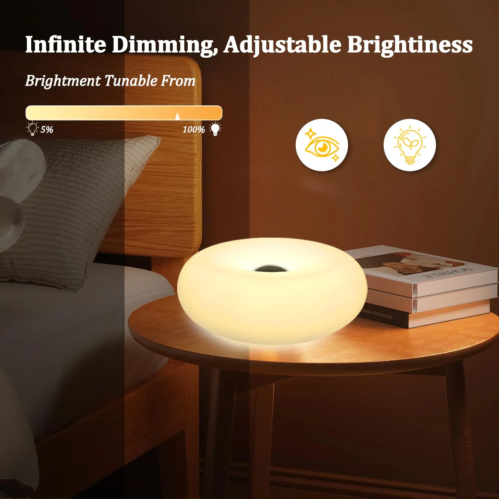 مصباح دونات RGB، مصباح جانبي ل - مراجعة Ambient Lighting Decor For Room وسعره