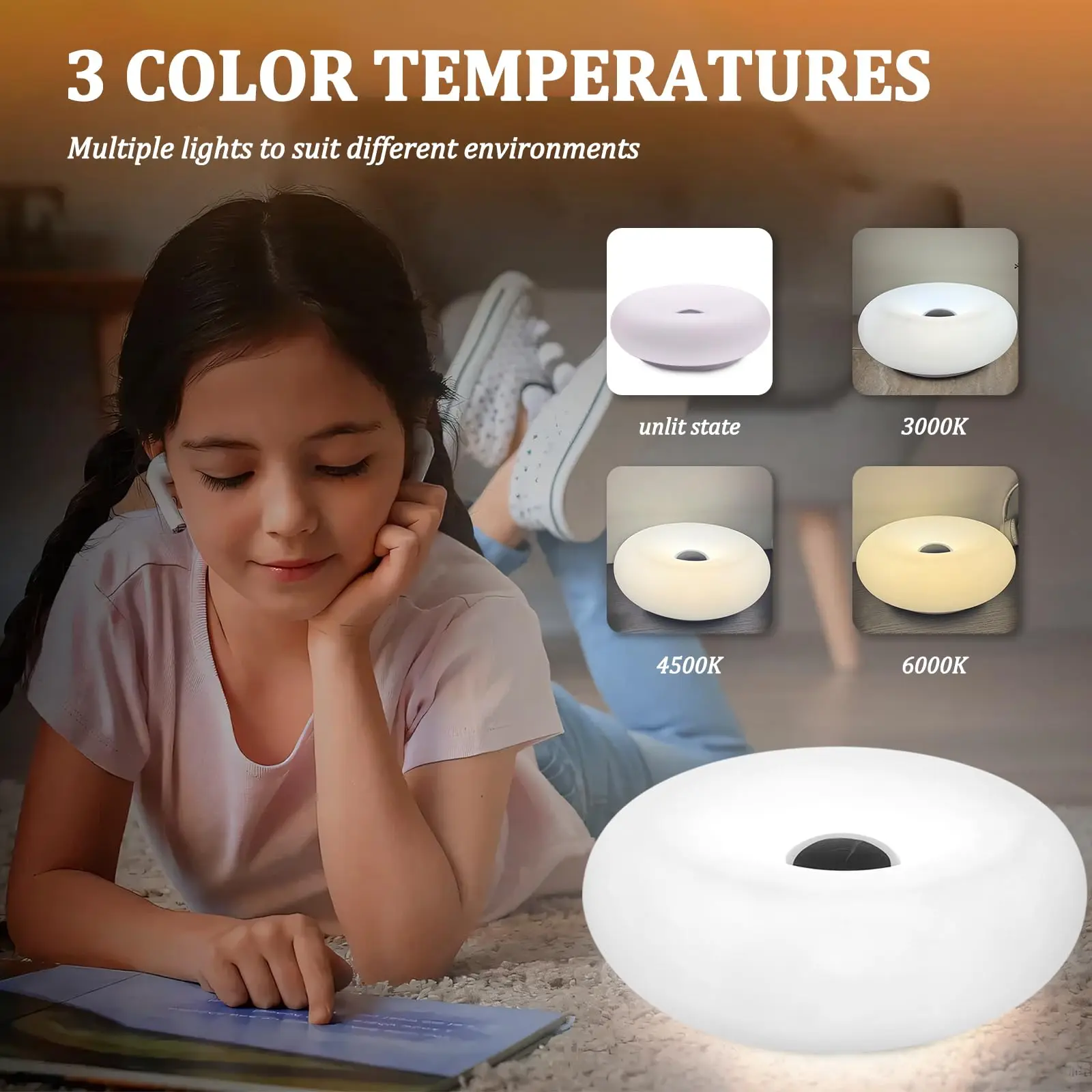 مصباح دونات RGB، مصباح جانبي ل - مراجعة Ambient Lighting Decor For Room وسعره