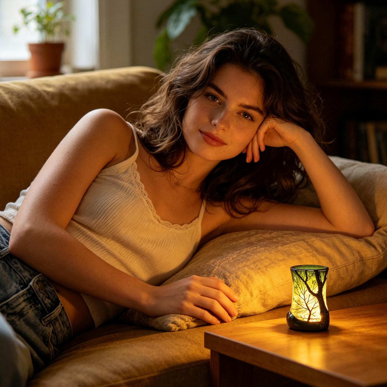 مصباح طاولة جانبي على شكل غابة - مراجعة Lighting Decoration وسعره