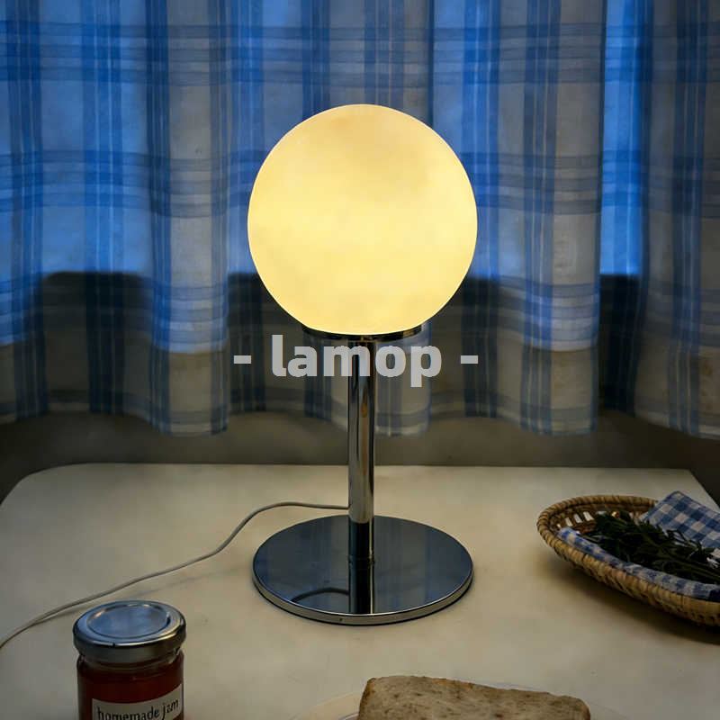 مصباح طاولة كروم أبيض حليبي صل - مراجعة Decor Lighting Table Lamps وسعره