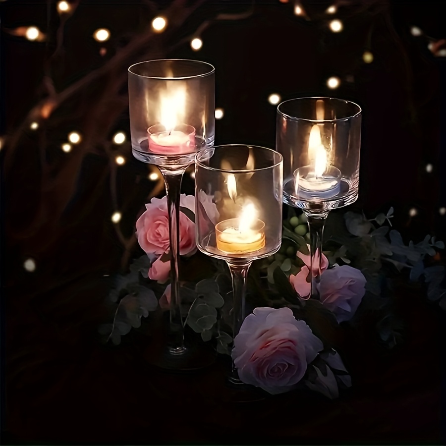 مجموعة حامل شموع زجاجية شفافة  - مراجعة Candle Holder Set وسعره