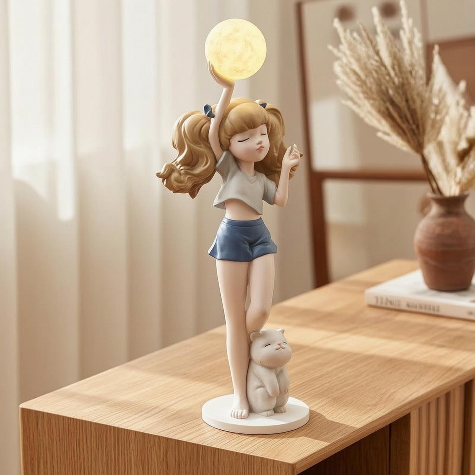 مصباح على شكل تمثال فتاة أنيقة - مراجعة Ambient Lighting Decor For Room وسعره