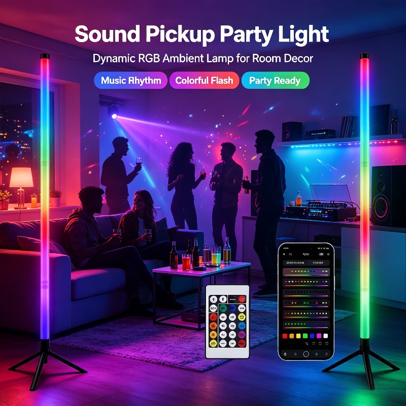مصباح أرضي LED RGB للزوايا (قط - مراجعة Ambient Lighting Decor For Room وسعره