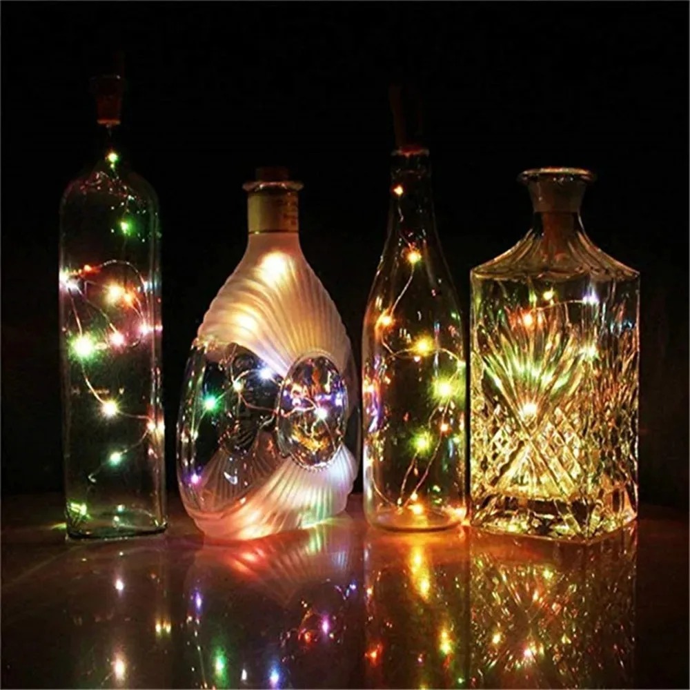 أضواء زجاجات النبيذ LED، 10 قط - مراجعة Decor Lighting Cork وسعره