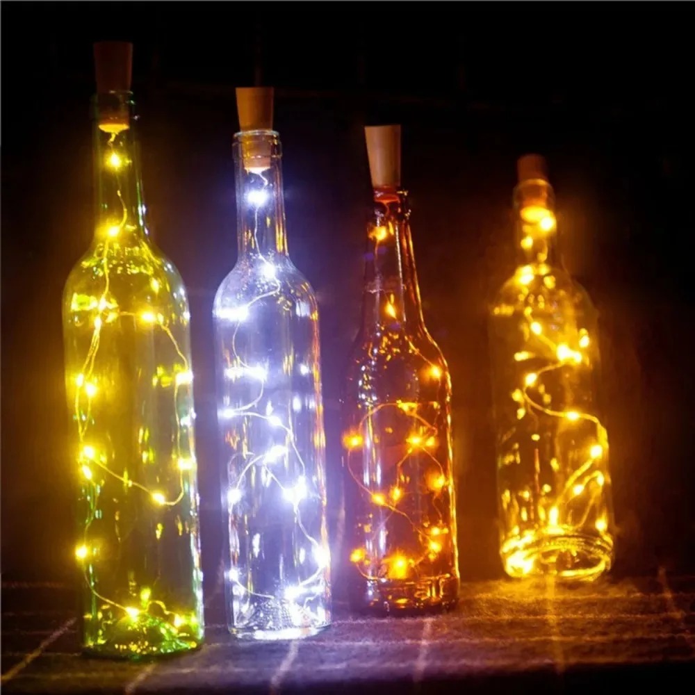 أضواء زجاجات النبيذ LED، 10 قط - مراجعة Decor Lighting Cork وسعره