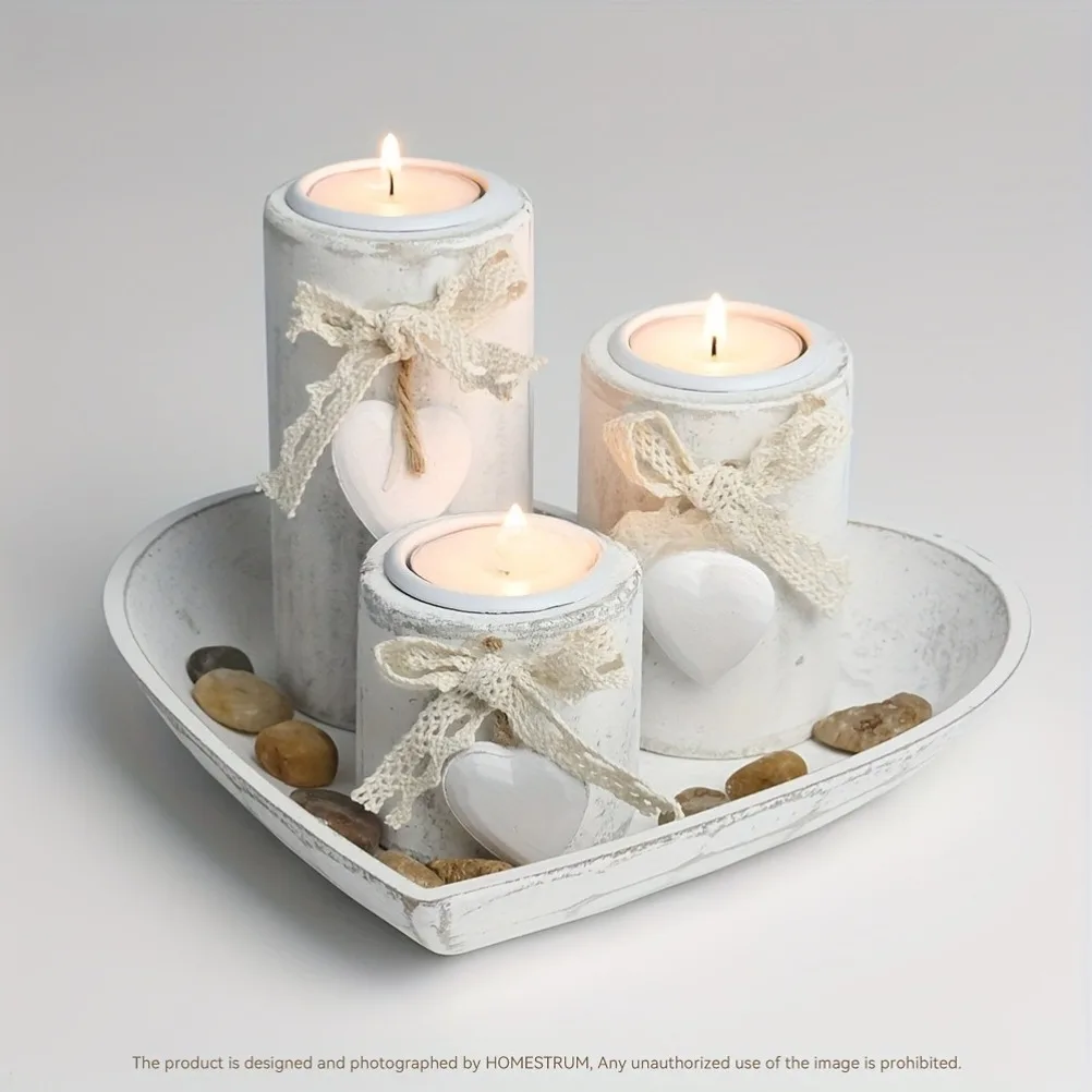 مجموعة حاملات شموع خشبية، مجمو - مراجعة Candle Holder Set وسعره
