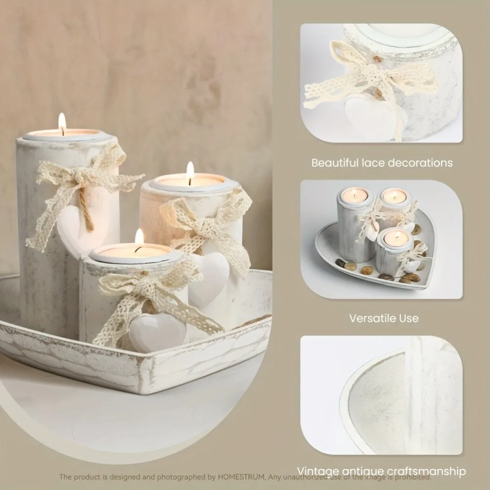 مجموعة حاملات شموع خشبية، مجمو - مراجعة Candle Holder Set وسعره