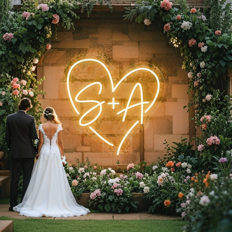 مخصص الأحرف الأولى القلب LED ا - مراجعة Lighting Decor Items وسعره