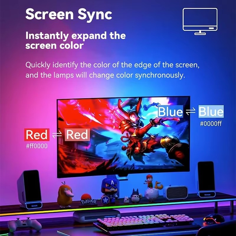 شريط إضاءة RGB للألعاب، إضاءة  - مراجعة Ambient Lighting Decor For Room وسعره