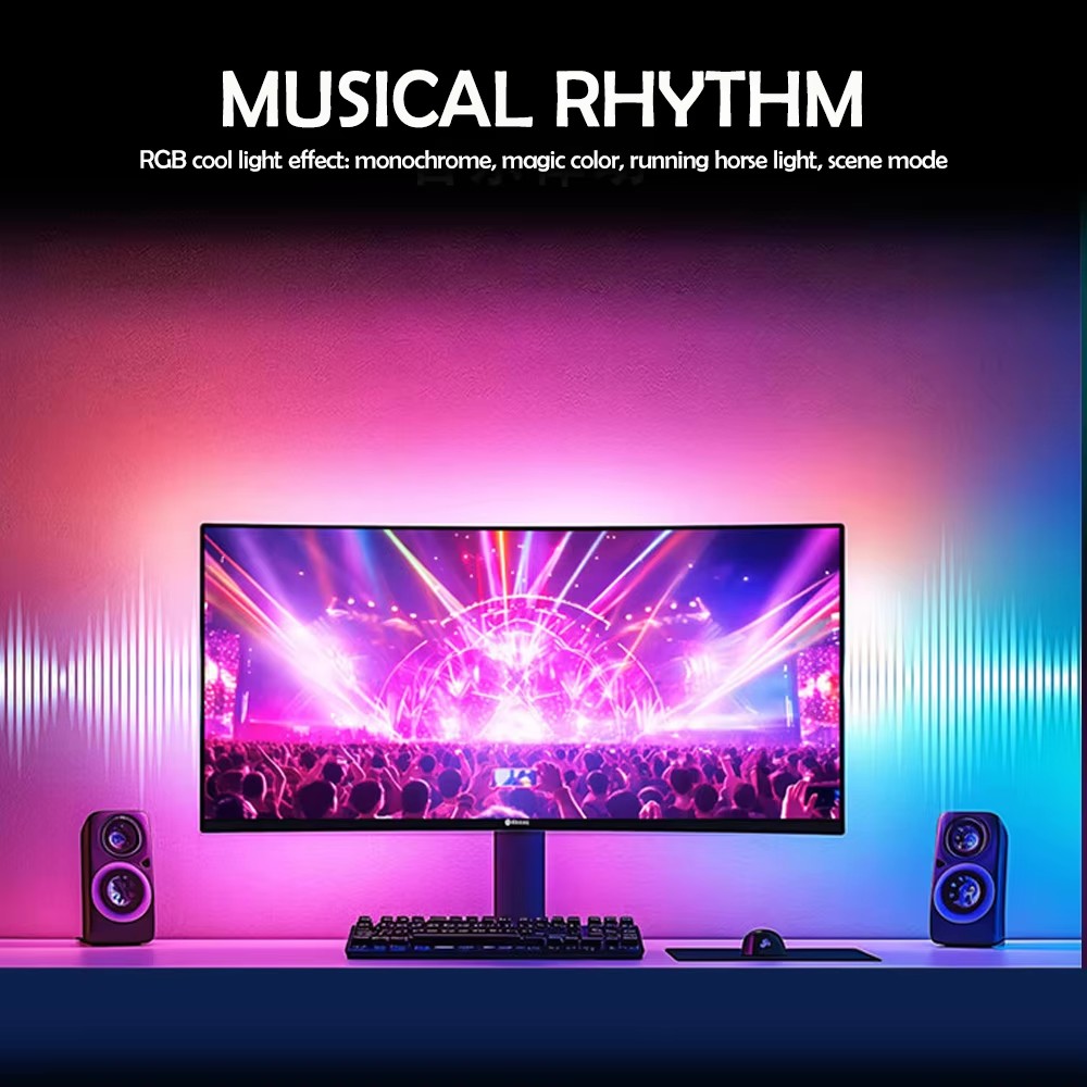 شريط إضاءة RGB للألعاب، إضاءة  - مراجعة Ambient Lighting Decor For Room وسعره