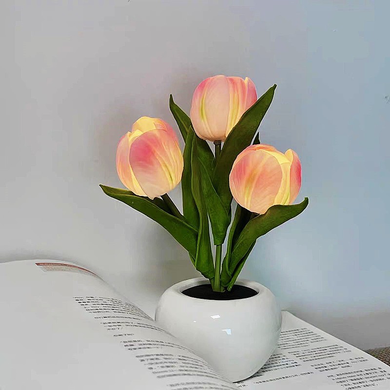 مصباح LED على شكل زهرة التوليب - مراجعة Ambient Lighting Decor For Room وسعره