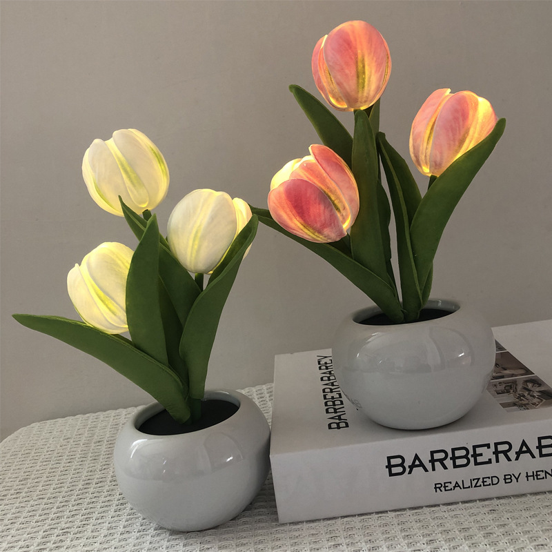 مصباح LED على شكل زهرة التوليب - مراجعة Ambient Lighting Decor For Room وسعره