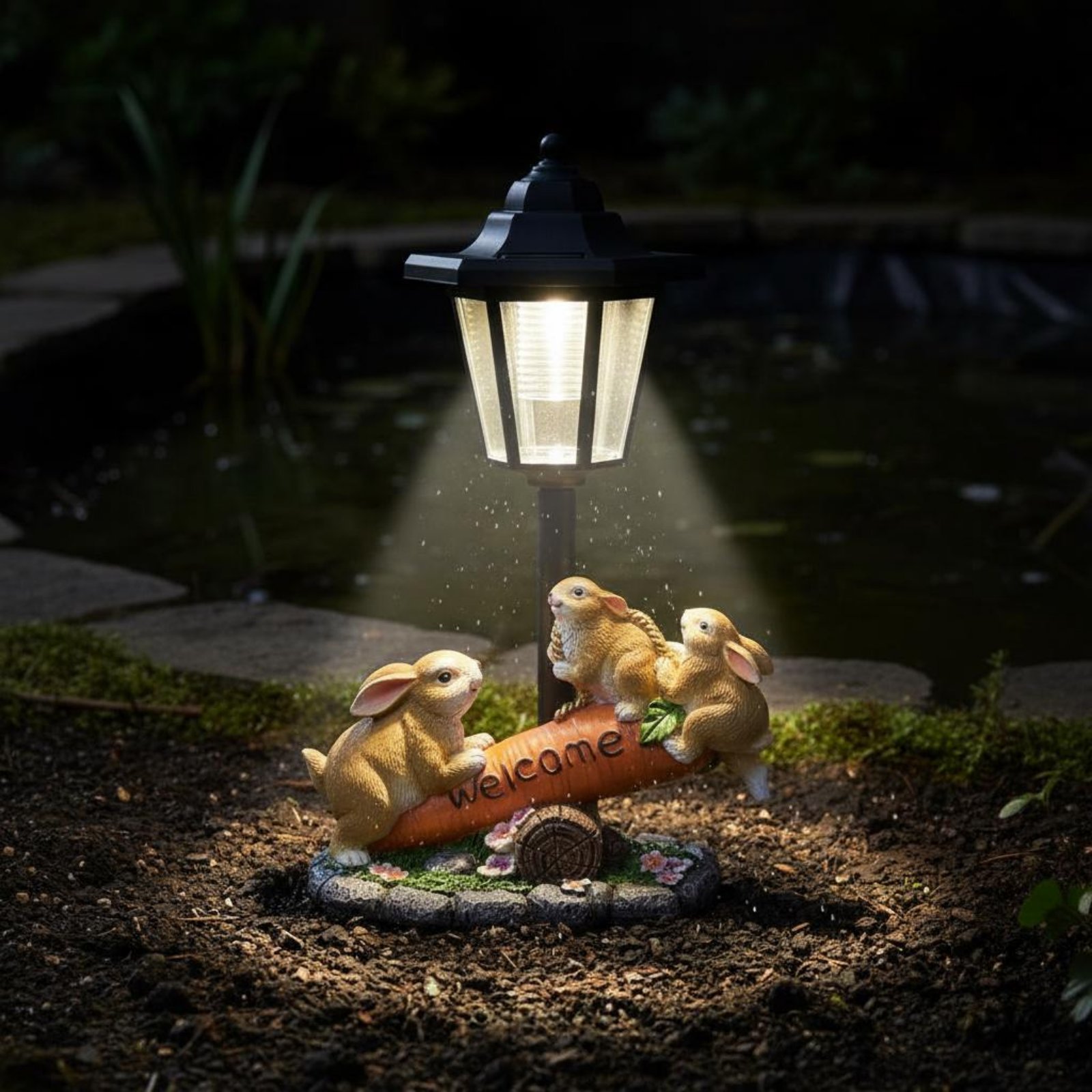 تمثال أرنب يعمل بالطاقة الشمسي - مراجعة Yard Lighting Decor وسعره