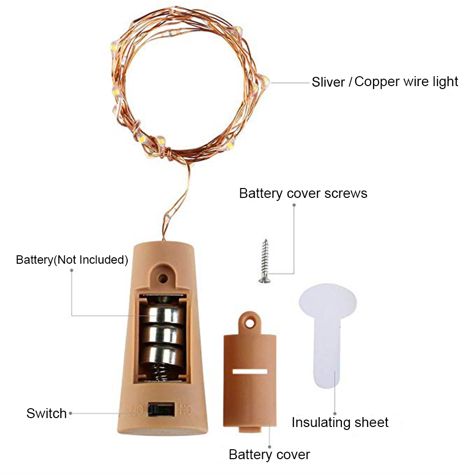 1/3/5/10/20 قطعة زجاجة النبيذ  - مراجعة Decor Lighting Cork وسعره