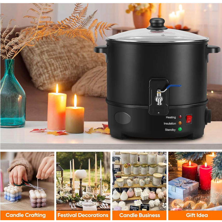 6L صغيرة الشمع Melter البارافي - مراجعة Wax Melter Electric وسعره